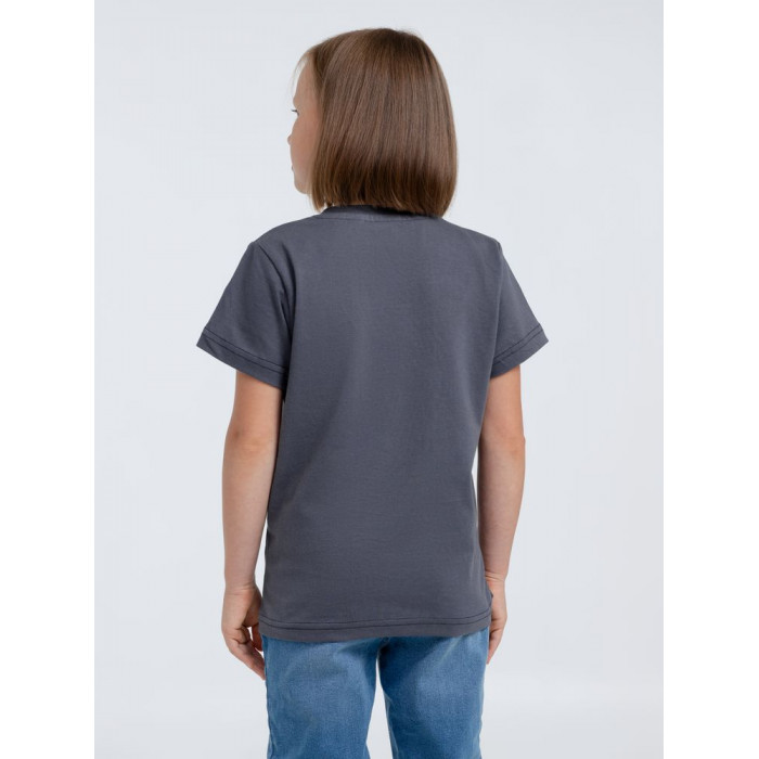 Футболка детская T-Bolka Kids, темно-серая (графит), 10 лет