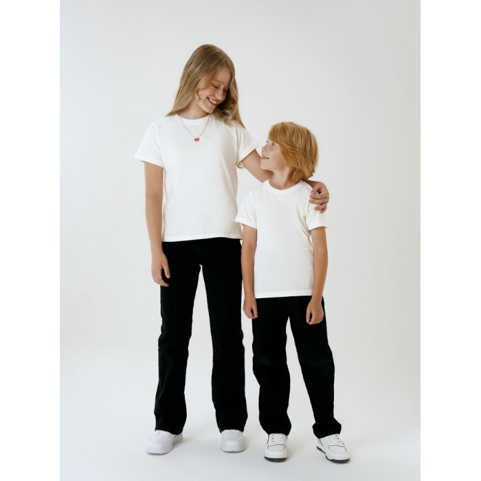 Футболка детская T-Bolka Kids, белая (теплый оттенок), 10 лет