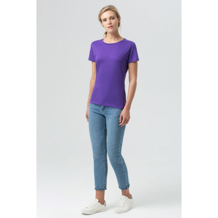 Футболка женская Miss 150 темно-фиолетовая, размер XL