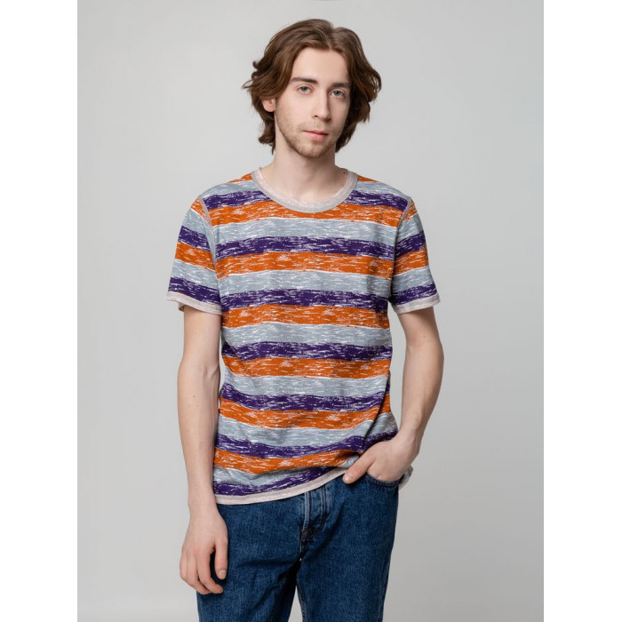 Футболка мужская RAYET двусторонняя, оранжевый/фиолетовый , размер XXL