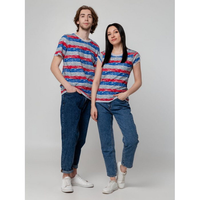 Футболка мужская RAYET двусторонняя, красный/синий, размер XXL