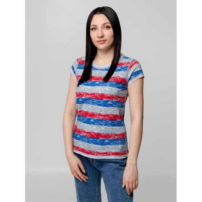 Футболка женская RAYET LADY двусторонняя, красный/синий, размер XXL