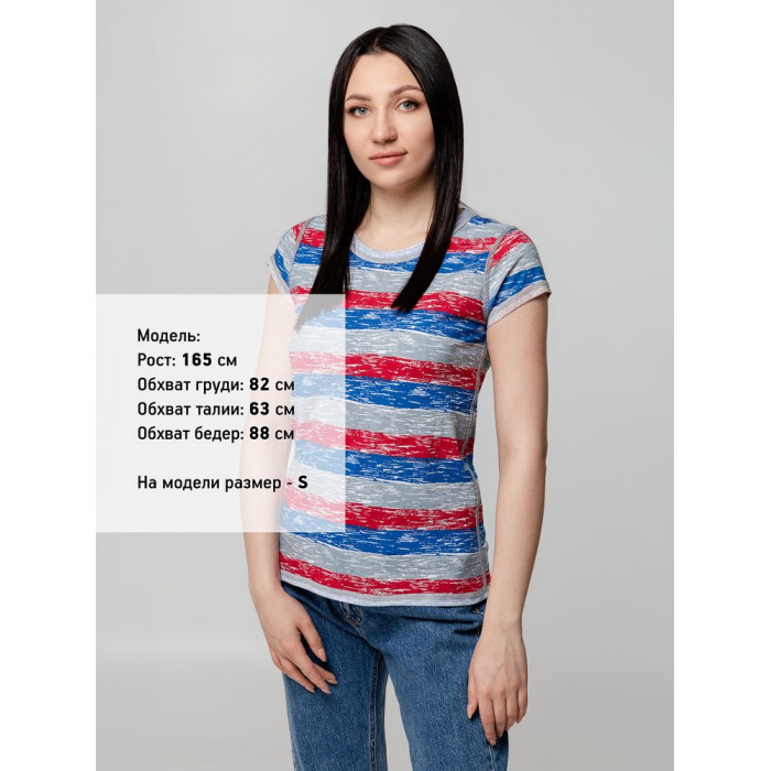 Футболка женская RAYET LADY двусторонняя, красный/синий, размер XXL