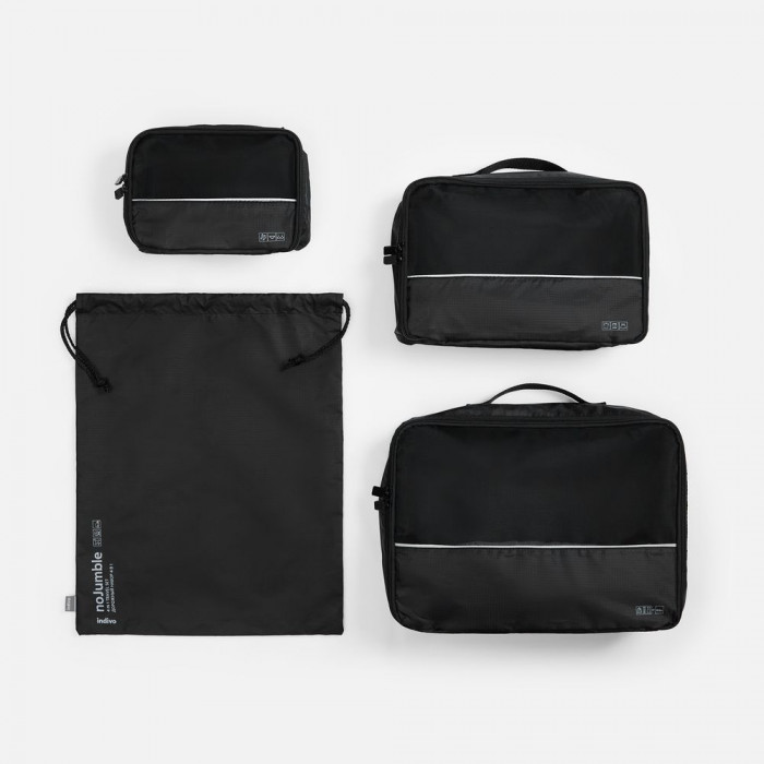 Дорожный набор сумок noJumble 4 в 1, черный