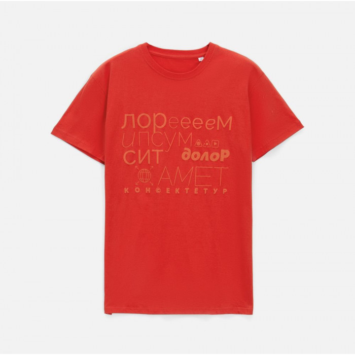 Футболка унисекс T-bolka 140, красная, размер XXXL