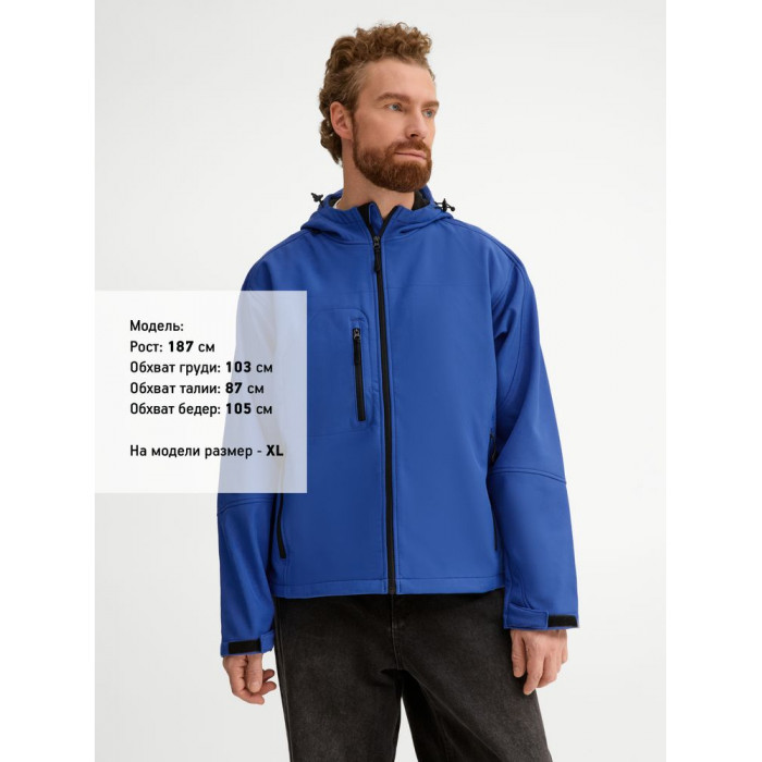 Куртка мужская с капюшоном Replay Men 340, ярко-синяя, размер 3XL