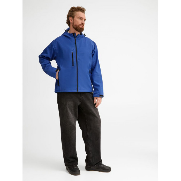 Куртка мужская с капюшоном Replay Men 340, ярко-синяя, размер 3XL