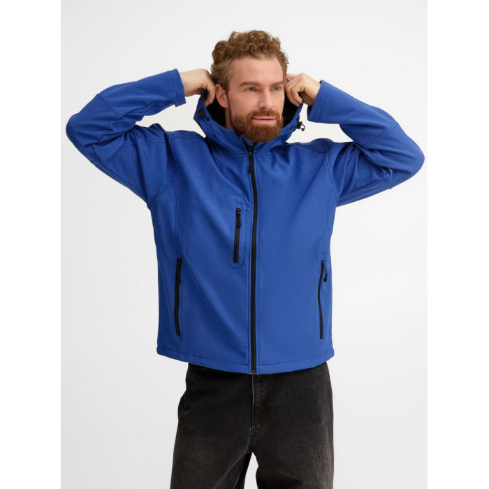 Куртка мужская с капюшоном Replay Men 340, ярко-синяя, размер 3XL