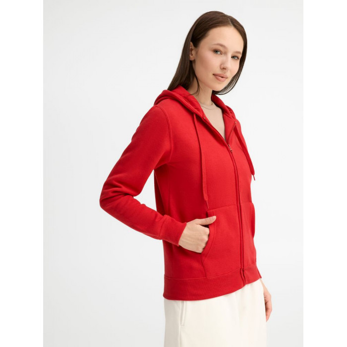 Толстовка женская на молнии с капюшоном Seven Women, красная, размер XL