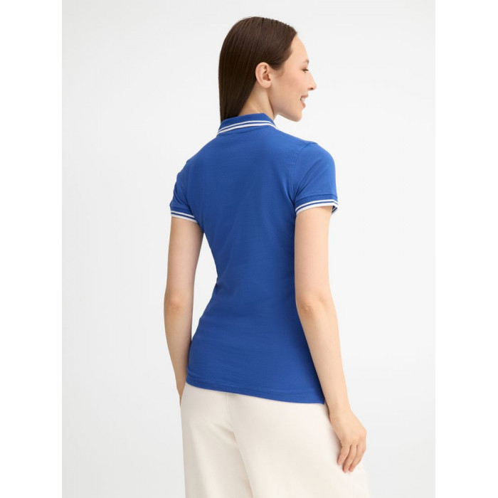 Рубашка поло женская Pasadena Women 200 с контрастной отделкой ярко-синяя с белым, размер XXL
