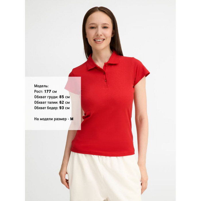 Рубашка поло женская Prescott women 170 красная, размер XL