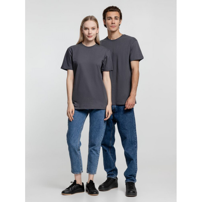 Футболка унисекс T-Bolka 160, темно-серая (графит), размер 5XL