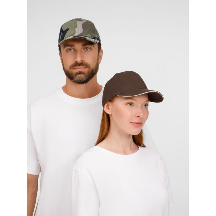 Бейсболка Buffalo, зеленый камуфляж