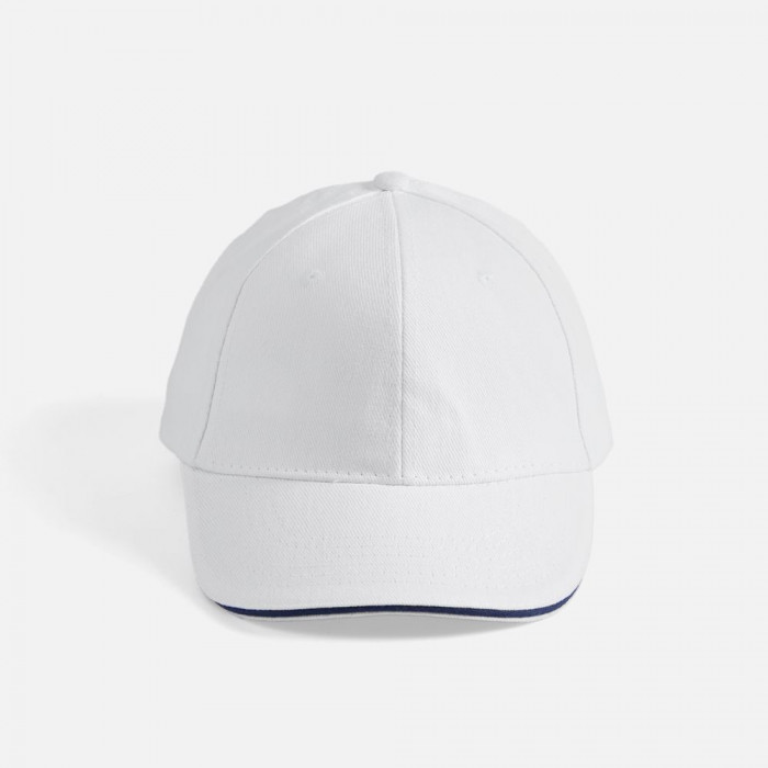 Бейсболка Buffalo, белая с темно-синим