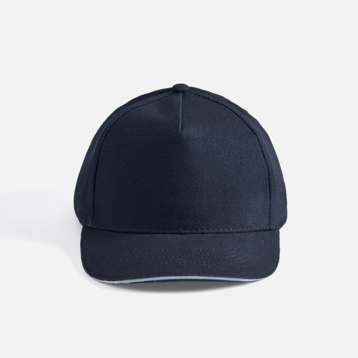 Бейсболка Long Beach, темно-синяя с белым