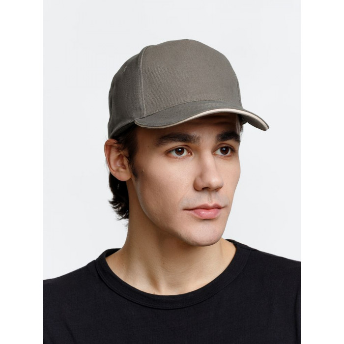 Бейсболка Long Beach, хаки с бежевым