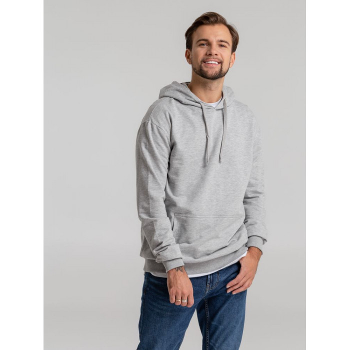 Толстовка с капюшоном Unit Kirenga серый меланж, размер 4XL