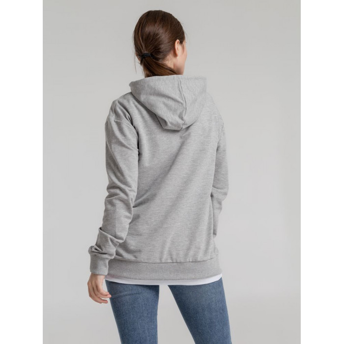 Толстовка с капюшоном Unit Kirenga серый меланж, размер 4XL