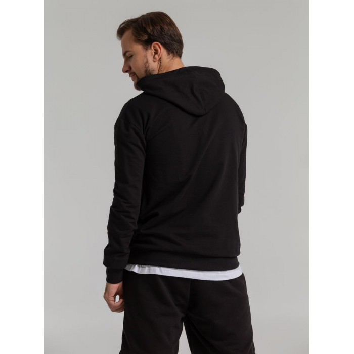 Толстовка с капюшоном Unit Kirenga черная, размер 4XL