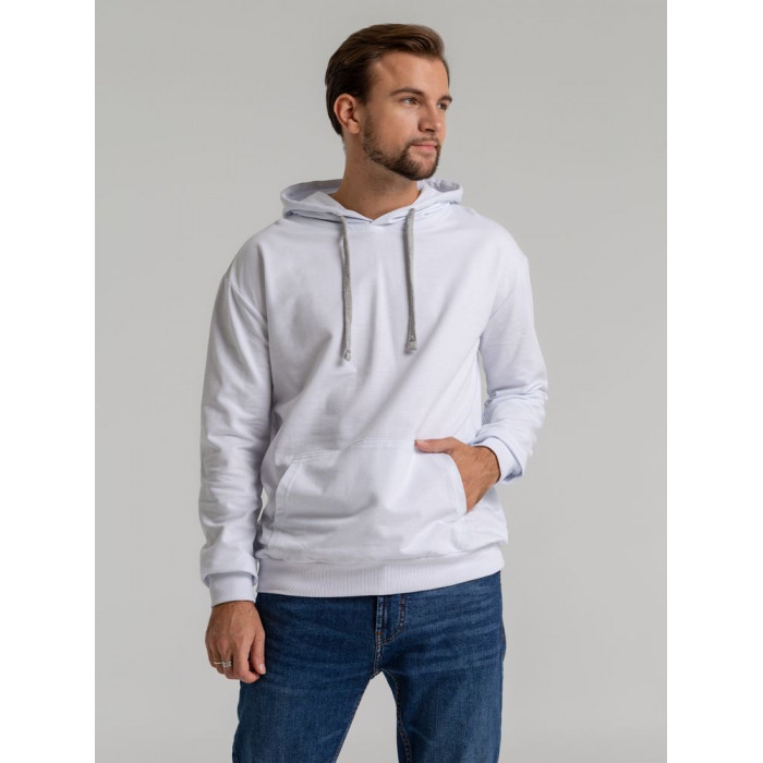 Толстовка с капюшоном Unit Kirenga белая, размер 4XL