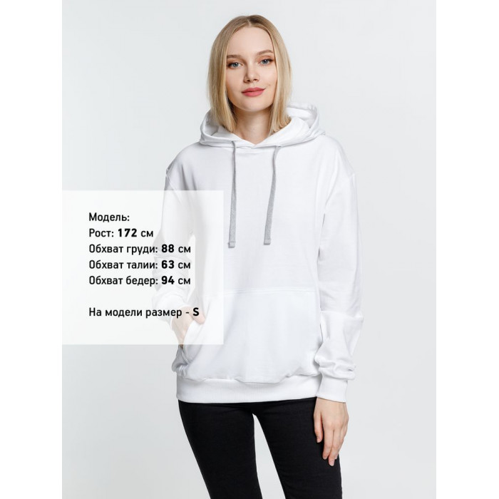 Толстовка с капюшоном Kirenga, белая (белоснежная), размер XXL