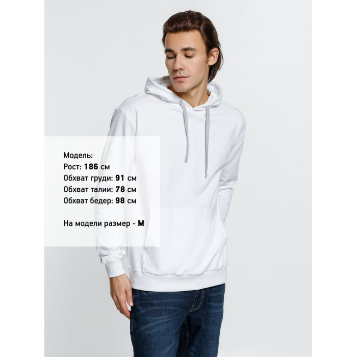 Толстовка с капюшоном Kirenga, белая (белоснежная), размер XXL