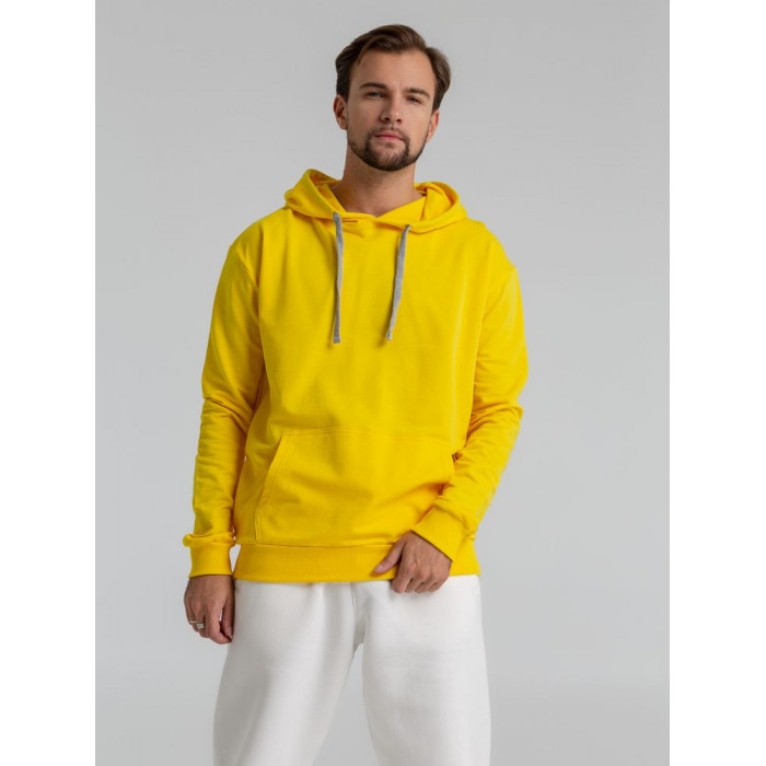 Толстовка с капюшоном Unit Kirenga желтая, размер 4XL