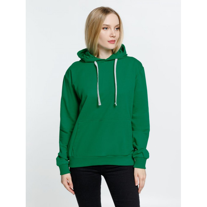 Толстовка с капюшоном Kirenga, зеленая, размер 4XL