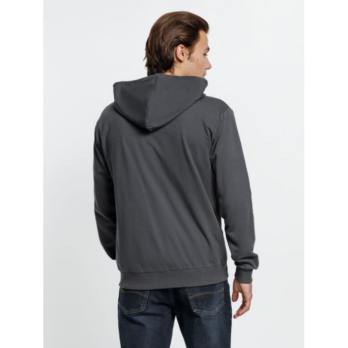 Толстовка на молнии с капюшоном Siverga 2.0, темно-серая (графит), размер XS