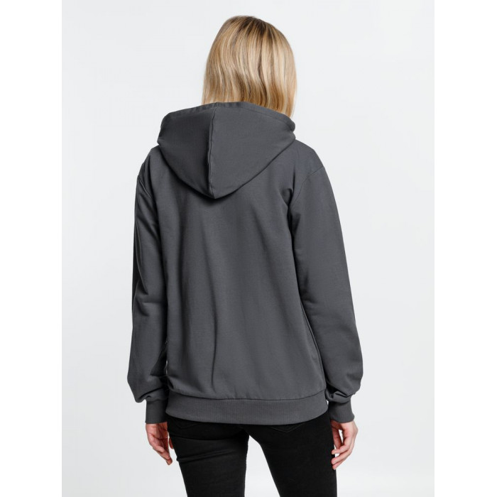 Толстовка на молнии с капюшоном Siverga 2.0, темно-серая (графит), размер XS