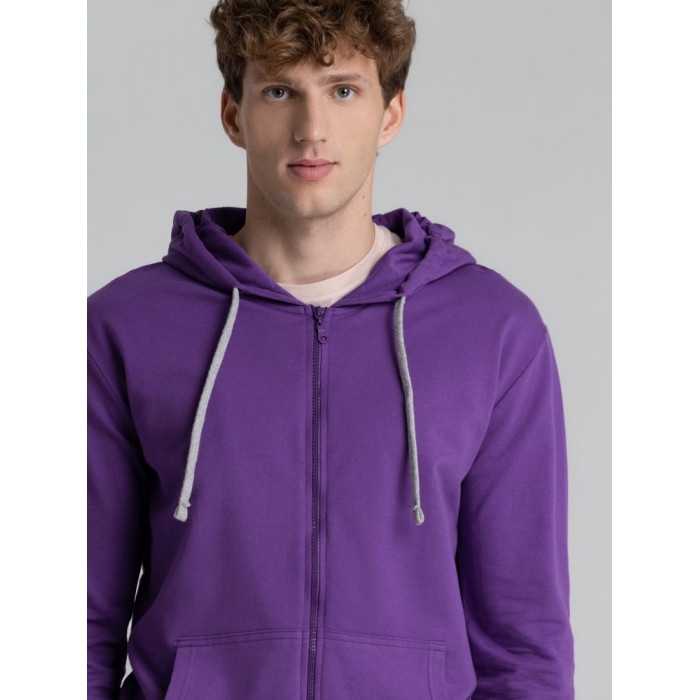 Толстовка на молнии с капюшоном Unit Siverga, фиолетовая, размер XXL