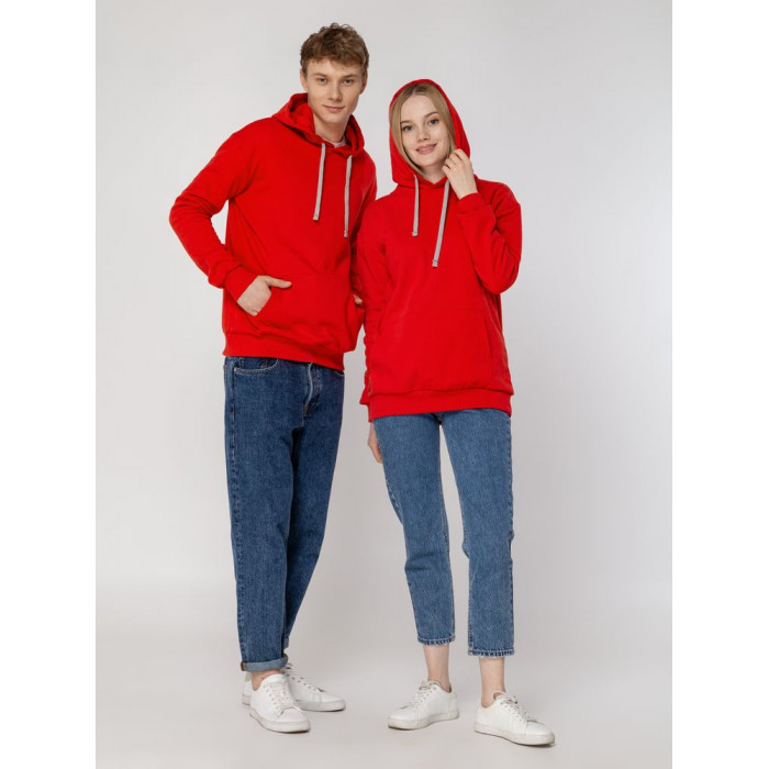 Толстовка с капюшоном Unit Kirenga Heavy красная, размер 3XL