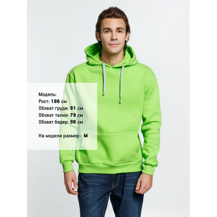 Толстовка с капюшоном Kirenga Heavy, зеленое яблоко, размер XXL