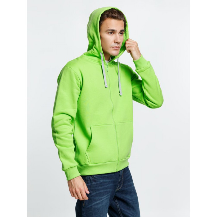 Толстовка на молнии с капюшоном Siverga Heavy, зеленое яблоко, размер XXL