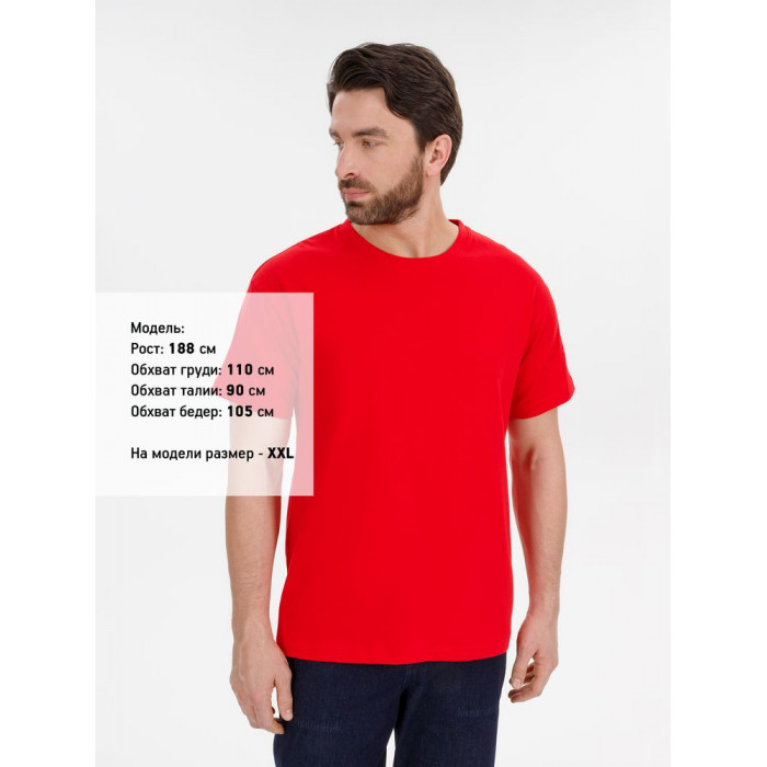 Футболка унисекс T-Bolka 180, красная, размер XXL