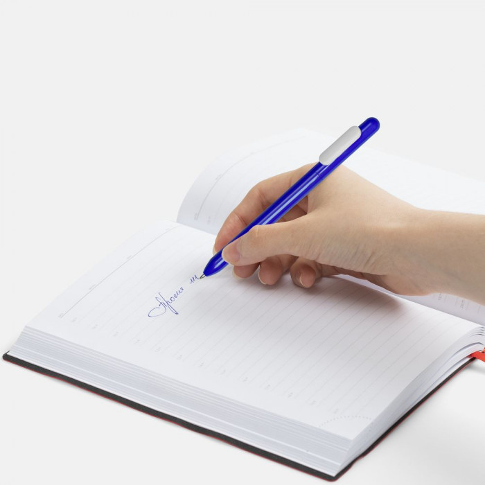 Ручка шариковая Swiper, синяя с белым