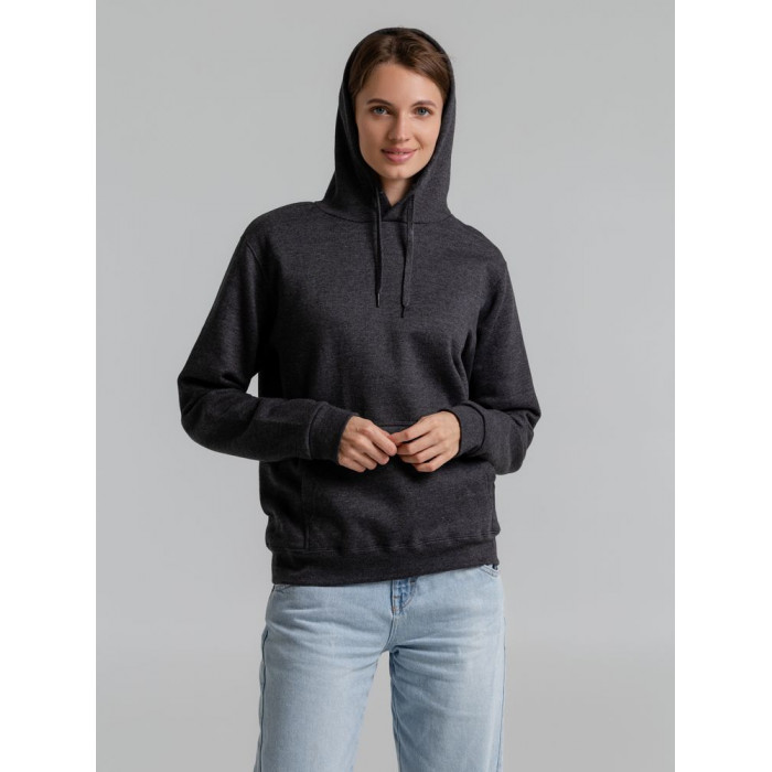 Толстовка с капюшоном Snake II черный меланж, размер 3XL