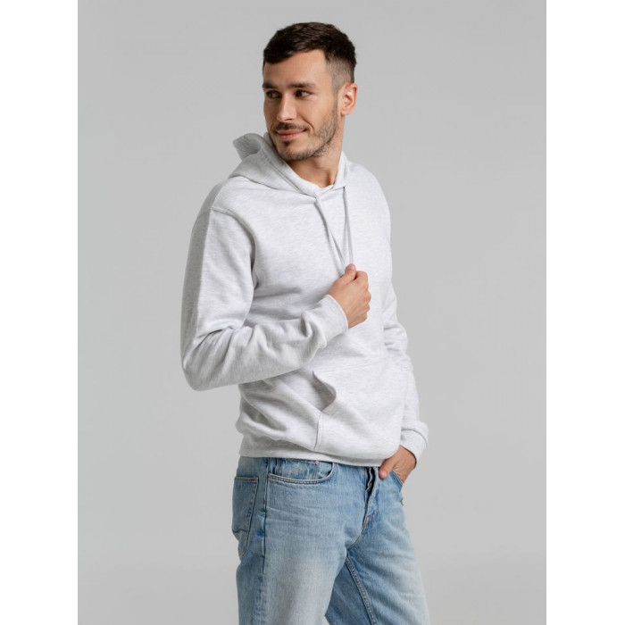 Толстовка с капюшоном Snake II светло-серый меланж, размер 3XL