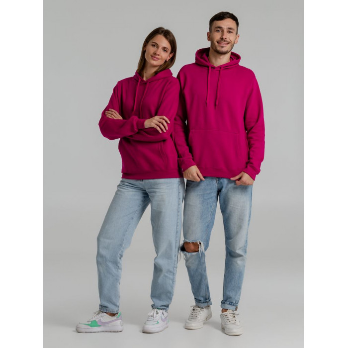 Толстовка с капюшоном Snake II ярко-розовая (фуксия), размер 3XL