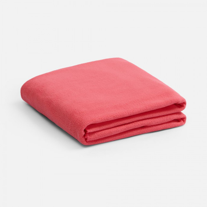 Флисовый плед Warm&Peace, розовый (коралловый)