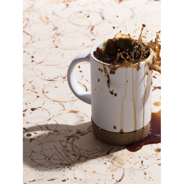 Кружка с пробковой подставкой Corky для сублимационной печати, матовая, белая