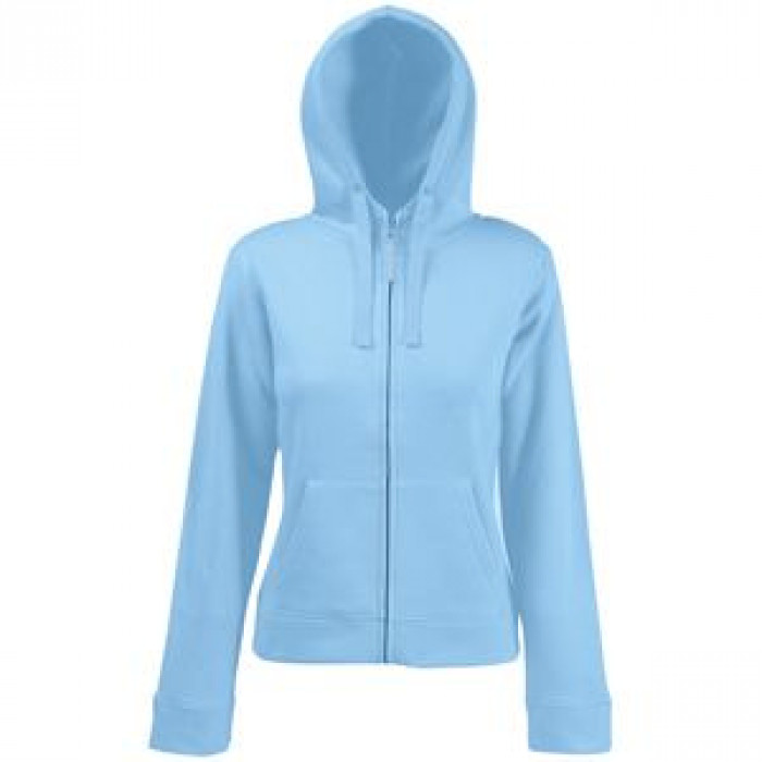 Толстовка "Lady-Fit Hooded Sweat Jacket", небесно-голубой_XS, 75% х/б, 25% п/э, 280 г/м2