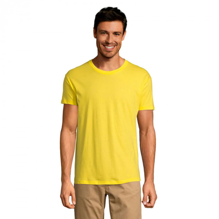 Футболка мужская REGENT, лимонный, S, 100% хлопок, 150 г/м2