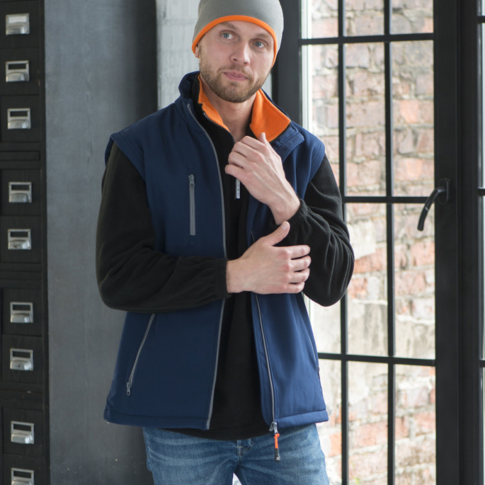 Жилет мужской "TARVISIO MAN", тёмно-синий, 2XL,95%  полиэстер, 5% эластан, 320 г/м2