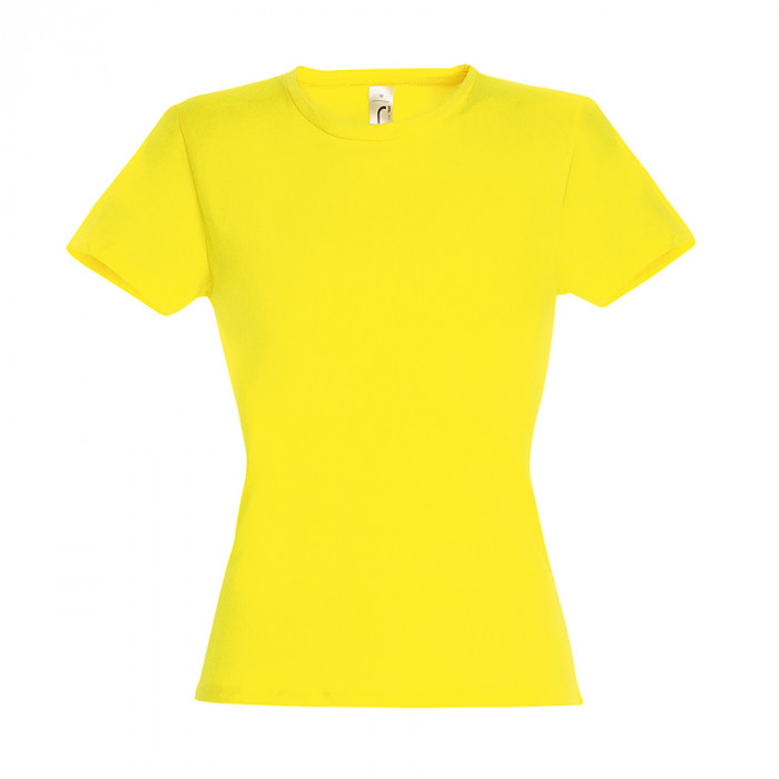 Футболка "Miss", лимонный_XL, 100% х/б, 150 г/м2