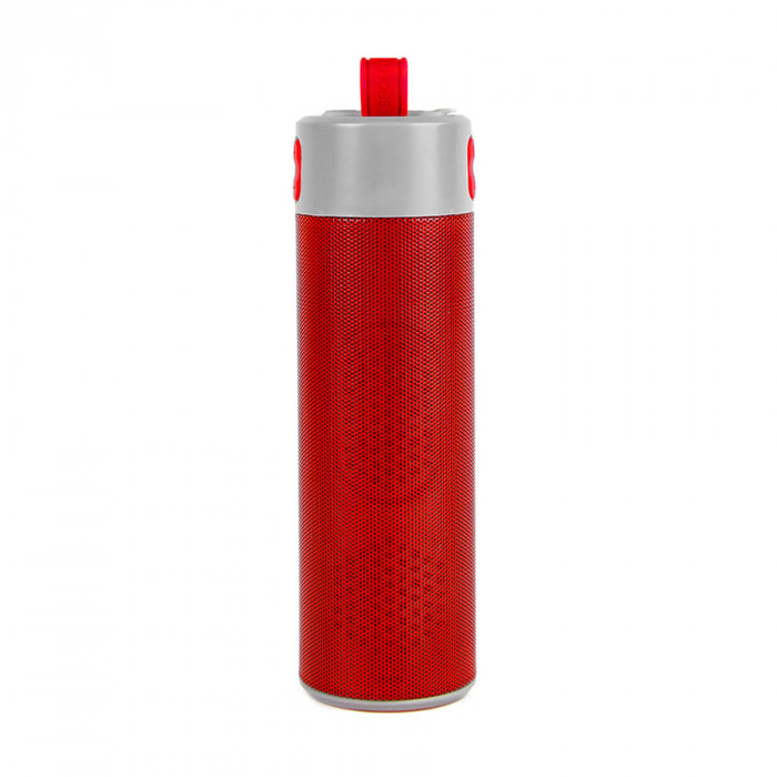 Bluetooth колонка с зарядным устройством(2000mAh) и моноподом "Turbo Tube",красный с серым,18х5,5х5,3 Bluetooth колонка с зарядным устройством(2000mAh) и моноподом "Turbo Tube",красный с серым,18х5,5х5,3