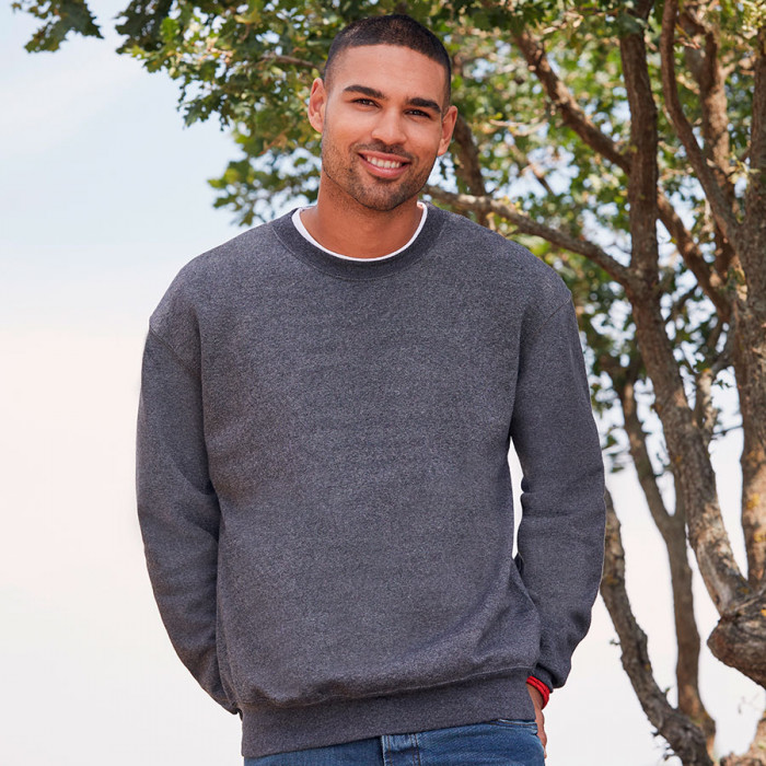 Толстовка мужcкая с начесом "Classic Set-In Sweat",  темно-синий, 4XL, 80% х/б 20% пол-тер, 280 г/м2