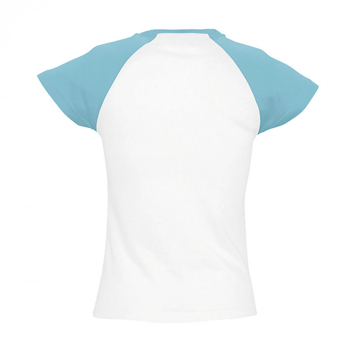 Футболка "Milky", белый с бирюзовым_XL, 100% х/б, 150 г/м2