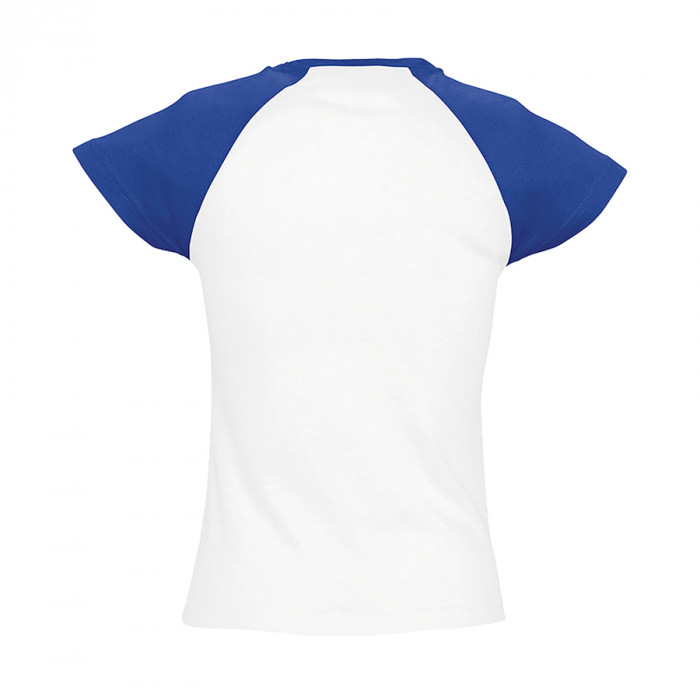 Футболка "Milky", белый с ярко-синим_XL, 100% х/б, 150 г/м2