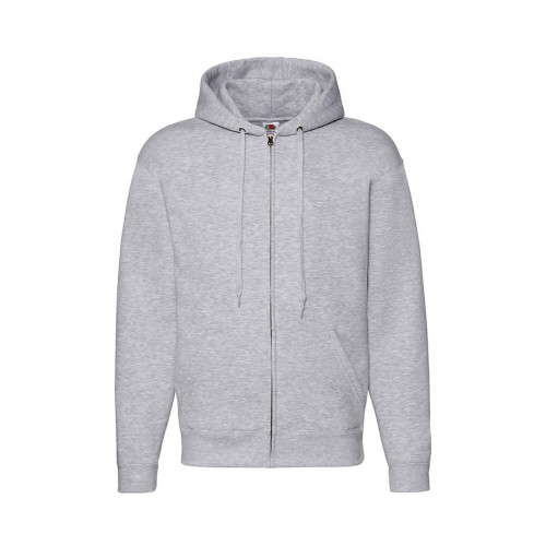 Толстовка мужская "PREMIUM HOODED SWEAT JACKET", серый меланж_L, 70% х/б, 30% п/э, 260 г/м2